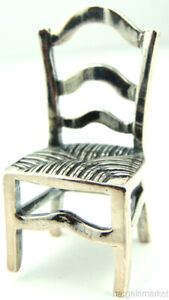 Sterling Silver Miniature Colonial Style Chair 185