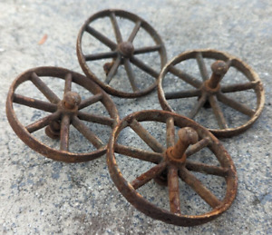 Set 4 Vintage Metal Wheels For Furniture Came From High Chair Salvage