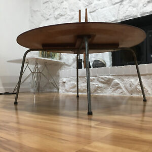 Vintage Mid Century 1950s Eames Red Molded Plywood Ctm Table Herman Miller