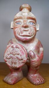 Precolumbian Moche Warrior Vessel Peru Pottery Fine Condition Boston Primitive 