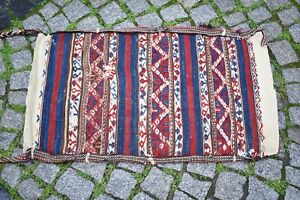Fabulous Antique Anatolian Bergama Sumac Chuval Collector S Piece Kilim Chuval