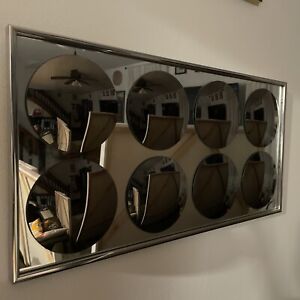 Vintage Mid Century Space Age Bubble Hanging Wall Mirror Retro Cool Rare