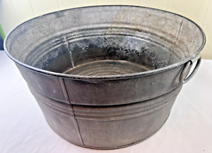 Old Galvanized Tin Metal Tub Size No 2 Washtub Planter Decor Recyclable