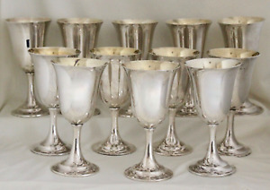 12 International Sterling Silver Goblets 6 5 8 Lord Saybrook P664 Gold Wash