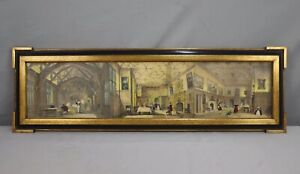 Gorgeous Framed Vintage Victorian Style Architectural Panorama Circa 1600
