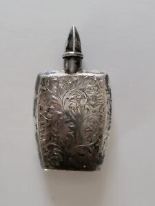 Vintage Art Deco 950 Silver Miniature Perfume Bottle With Dauber 1 75 X 1 