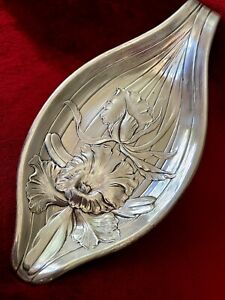 Wallace Sterling Art Nouveau Dish Bowl Fabulous Iris Design Excellent 302 Grams