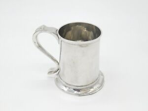 George Ii Sterling Silver Pint Tankard Mug 1746 Newcastle John Langlands I