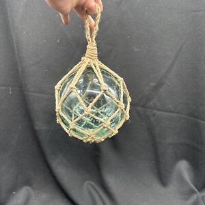 Green Reproduction Glass Float Fishing Ball Buoys 6 Net Ratan