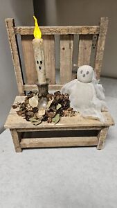 Primitive Ghost Timer Taper Candle Grungy 6 