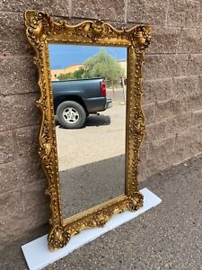 Vintage French Provincial Gold Ornate Wall Mantle Mirror Pick Up Albuq New Mexi