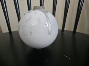 Antique White Milk Glass Lightning Rod Globe