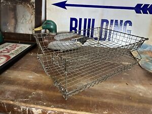 Vintage Wire Office Basket Open Wire File Holder Industrial Office Study Paper