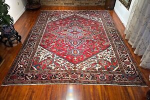 Superb Antique Heriz Hand Knotted Exquisite Rug 8 2 X 10 7 Inv743 8x11