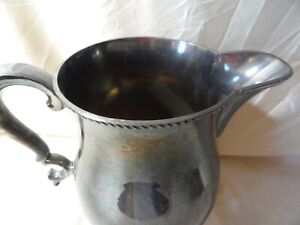Vintage Poole Silver Co 1305 Epns Water Pitcher 7 5 Tall Ornate Handle Pedastal