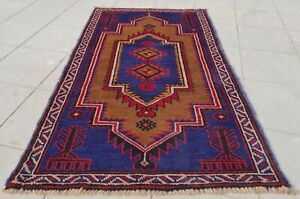 Authentic Hand Knotted Afghan Taimani Balouch Wool Area Rug 4 7 X 2 8 Ft
