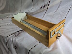 Vintage Oak Card Catalog Library Drawer Includes Pull Pin Rod And Label Frame