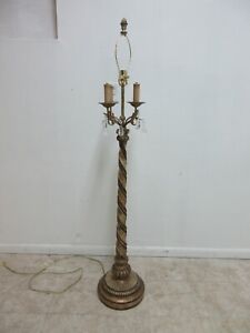 Fine Art Lamps Twisted Italian Regency Torchiere Floor Pole Lamp Light