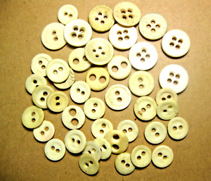 42 Antique Civil War Bovine Buttons 2 4 Hole Owl Eyes