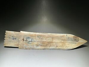 Rare Chinese Shang Dy Old Jade Carved Sword Design Bai Jian Figure L 37 6 Cm