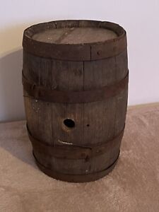  Antique Vintage Wooden Barrel Keg
