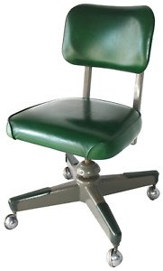 1971 Vintage United Tanker Swivel Height Adjustable Rolling Arm Chair 0 Ship