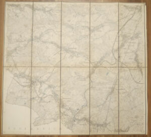 Linen Map Neusalza 1 25000 Saxony Um 1890 Leinenlandkarte