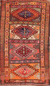 Antique Geometric Oushak Turkish Area Rug 5x9 Tribal Traditional Oriental Carpet