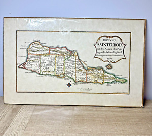 St Croix Danish Reproduction Map Of 1767 Caribbean Plantation Paul Kuffner