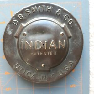 Vtg Db Smith Utica Ny Usa Indian Brand Water Can With Rare Lug Latch Lid Brass