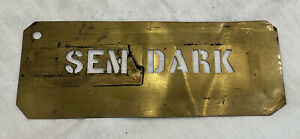 Vintage Original Metal Industrial Stencil Template Reclaimed Advertising Dark