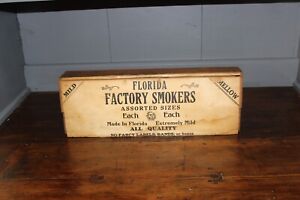 Antique Florida Smokers Wooden Box With Lid