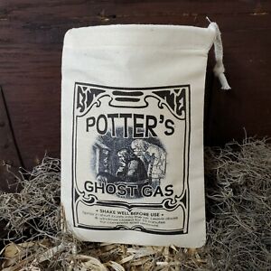 Old Vintage Victorian Primitive Style Halloween Potters Ghost Gas Tuck 5 X 7 Bag