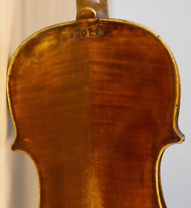 Old Vintage Violin 4 4 Geige Viola Cello Fiddle Stamped And Label Hopf Nr 205