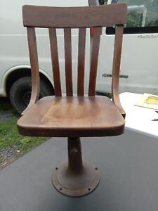 Vtg Antique Heywood Wakefield Eclipse Desk Chair Primitive Cast Iron Rare Trl7