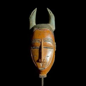 African Tribal Face Mask Wood Original West African Guro Mask Antique 9229