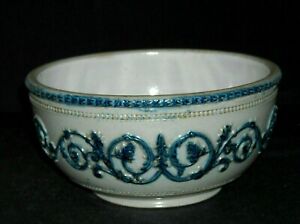 Novel Blue Grey Whites Utica Bowl New York Ny Stoneware Flemish Ware Pottery