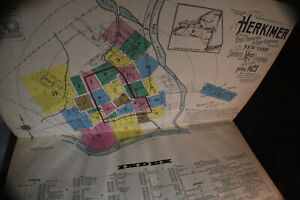 1923 Large Herkimer Ny Map Atlas By Sanborn Map Company Insurance Maps 