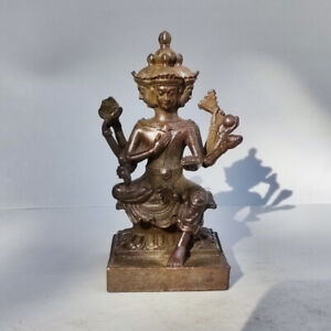 Blessing Collection Bronze Buddha Tibetan Statue Figure Art Table Decor Gift