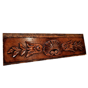Shell Scroll Leaves Carving Pediment 17 48 Antique French Architectural Salvage