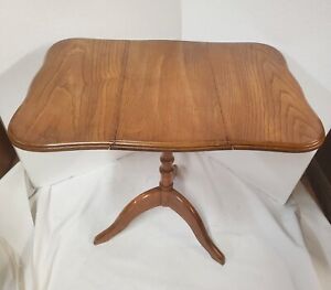 Small Solid Wood Vintage Drop Leaf Side Table
