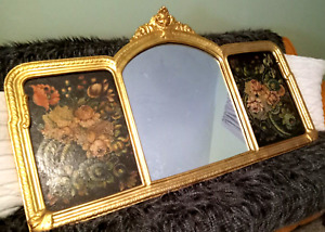 Rare Antique Victorian Max Ray Gold Gilt Gilded Decorative Ornate Mantle Mirror