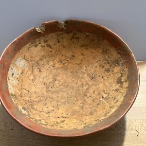 Pre Columbian Pottery 7 Polychrome Terracotta Bowl W Red Black Designs