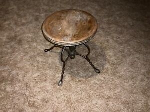 Tonk Chicago New York Piano Stool Seat Antique Iron Cable Chair Vanity Sewing
