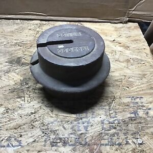 Large Slotted Cast Iron Platform Scale Weight 25 Pounds 