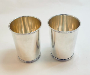 Wallace 5530 Sterling Silver Mint Julep Cups With Dents Set Of 2