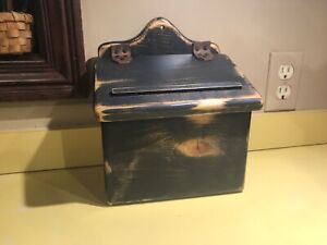 Primitive Grungy Storage Recipe Box