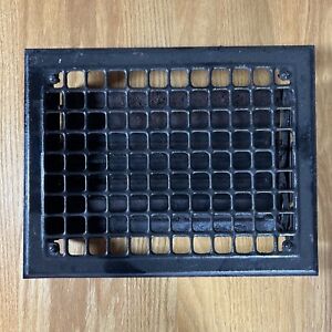 Antique Register Grate Iron Floor Wall Vent Cover Industrial 10 75 X13 75 