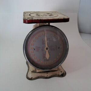 Vintage 25 Lbs Platform Analog Dial Kitchen Household Scale Conversions