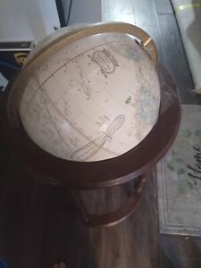  Vintage 12 Cram S Imperial World Globe On 36 Wooden Free Stand Rotating 